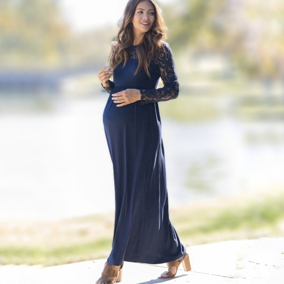 PINKBLUSH Lace Detailed Maxi Dress ~ NWT - Picture 1 of 15